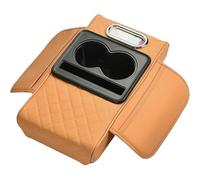 Cuscino Bracciolo Auto per Nissan Qashqai 2022 2023 2024, Universale Pelle Console Centrale Copri Interni Accessori con Portabicchieri Porta Fazzoletti Tasca Portaoggetti, G/Yellow