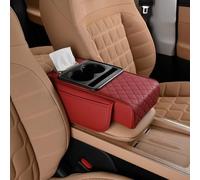 Cuscino Bracciolo Auto per VW Golf/Golf GTD/Golf GTE/Golf GTI/Golf R/Golf Variant, Copri Consolle Copribracciolo Impermeabile Tappetino Protezione Multifunzionale Interno,B Red