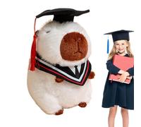 Cuscino Capybara in peluche per laurea 2025, decorazione imbottita in peluche con cappello per ragazza accessorio per la stanza degli amici del liceo