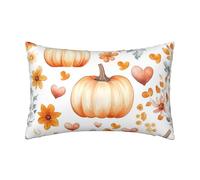 Cuscino Casi Cuore di Fiore di Zucca Moderna Pillow Cover Non Sbiadisce Federa per Letto Famiglia Casa Decoro L