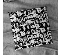 Cuscino Celebrità Design A Righe Nero E Bianco Di Elvis Presley 18" X 18"