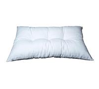 Cuscino Cervicale Basso Pirelax, Anallergico e Traspirante, Contro Dolori Cervicali, Federa in Cotone e Seta Lavabile, Imbottitura con Lana Di Refino Inglese, Made in Italy, 70x38x11 Cm, Bianco