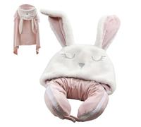 Cuscino cervicale con cappuccio | 2 in 1 cuscino e coperta da viaggio - accessori da viaggio per aeroplano, gita in auto, volo lungo, come cuscino o coperta, goditi un sonno e una gonna SI