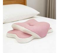 Cuscino Cervicale，Ergonomico Cuscino In Memory Foam,Migliora Il Sonno,Cuscino Per Supporto Cervicale，Per Chi Dorme Sul Fianco(Rosa)