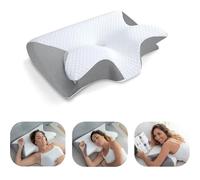 Cuscino cervicale in memory foam da 1 pezzo, cuscino ortopedico ergonomico 2 in 1 per il dolore al collo, cuscini di supporto sagomati, cuscino per il collo