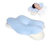 Cuscino Cervicale Memory Foam, Cuscini Ortopedico & Ergonomico con Federa Rimovibile, Cuscino Cervicale Per Dormire per Chi Dorme sul Fianco, Sulla Schiena e Sullo Stomaco