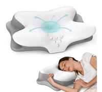 Cuscino cervicale per alleviare il dolore, cuscino ergonomico per dormire, cuscino ortopedico sagomato per supporto del collo, cuscini rinfrescanti in memory foam per chi dorme sulla schiena e sullo
