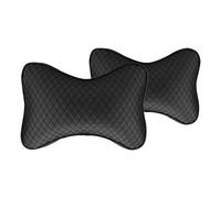 Cuscino cervicale per auto, 2 pezzi, impermeabile, con elastico, in pelle PU, per guidatore, viaggio, pendolari