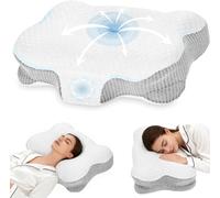 Cuscino Cervicale per Dormire Cuscino Ortopedico in Memory Foam Bianco