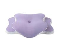 Cuscino cervicale per dormire, in memory foam, ergonomico, ortopedico, supporto per il collo, per chi dorme sul lato posteriore dello stomaco (viola)