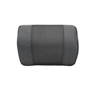 Simoni Racing Cuscino Lombare Ergonomico, Supporto per la Schiena in Tessuto Traspirante ed Eco Pelle - Memory Foam - per Sedile Auto, Sedia da Ufficio Doppie Cinghie Regolabili, Nero