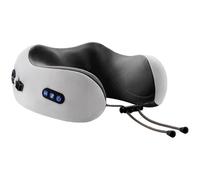 Cuscino cervicale riscaldato a forma di U, massaggiatore cervicale in memory foam per auto, casa, viaggi, 3 livelli regolabili, in tessuto, allevia l'affaticamento del collo e delle spalle