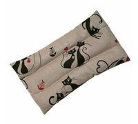Cuscino cervicale scaldacollo con semi di lino lavanda con Gatti Deluxe 32x19cm