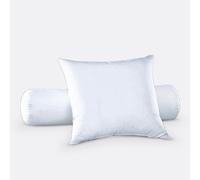 Cuscino cilindrico fermo 100% piume anti-acari Bianco 80 cm