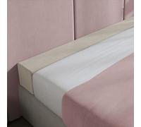 Cuscino cilindrico lungo, di supporto per il corpo, rettangolare, per materassi da letto, per colmare lo spazio tra il letto e il lato della parete con cerniera (120 x 3 x 5 cm, beige)