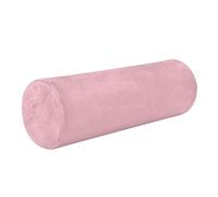 Cuscino cilindrico per la lettura, cervicale, sotto il ginocchio, cuscino rotondo per collo e schiena, con cerniera, colore rosa