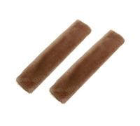 Cuscino Cintura Sicurezza 2 Pezzi Di Copertura Morbida Per Cintura Sicurezza Per Auto In Pelle Pecora Imbottitura Per Spallacci Proteggi(Light Coffee)