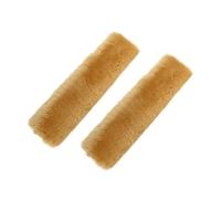 Cuscino Cintura Sicurezza 2 Pezzi Di Copertura Morbida Per Cintura Sicurezza Per Auto In Pelle Pecora Imbottitura Per Spallacci Proteggi(Camel)