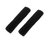 Cuscino Cintura Sicurezza 2 Pezzi Di Copertura Morbida Per Cintura Sicurezza Per Auto In Pelle Pecora Imbottitura Per Spallacci Proteggi(Black)