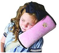 Cuscino Cintura Sicurezza Bambini Supporto Collo Poggiatesta Morbido Viaggi Auto Aereo Bus Colore Rosa Idea Regalo Natale Bambina