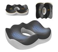 Cuscino Coccige,Cuscino Ergonomico Sedia Ufficio Cuscino Antidecubito Ergonomico con Design Cavo Auto Driver in Schiuma Memoria con Foro Centrale Memory Foam per Ufficio Casa Auto e Sedia a Rotell