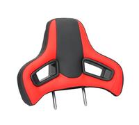 Cuscino collo Poggiatesta per sedile sportivo auto con sistema Plug & Play, cuscino il collo in pelle PVC poggiatesta universale(Red)