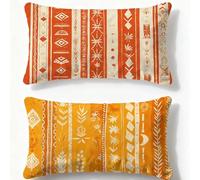 Cuscino Colore Arancione Federe Cuscini Divano 50x70cm Velluto Cuscini per Divano Set di 2,2026 Nuovo Rettangolo Stampa Fronte Retro Federe Cuscino Europa Settentrionale per Inverno Decor Q-1030U