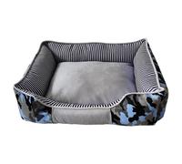 Cuscino Comfort Elio Quadrato Blu Camouflage Per Cani Con Antiscivolo Lavabile