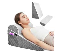 Cuscino Compensato Per Letto, Cuscino Triangolare In Memory Foam Per Apnea Del Sonno, Bruciori Di Stomaco, Ronfamento, Altezza Gambe 30,5 Cm, Supporto Dorsale Per Seduta Sul Letto