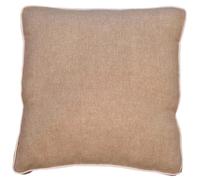 Cuscino con fascia e doppio piping beige 45x45 cm Beige