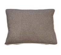Cuscino con fascia e doppio piping grigio 60x80 cm Grigio