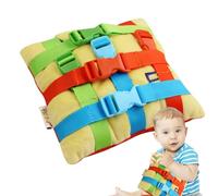 Cuscino con fibbia sensoriale - Giocattolo di peluche con fibbia, cuscino di apprendimento precoce | Assistenza di abilità motoria, Bambola interattiva per i bambini, Cuscino per la risoluzione dei