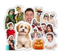 Cuscino con foto personalizzata, cuscino personalizzato con viso di cane o gatto, cuscino unico a forma di immagine 3D, regalo per amanti degli animali domestici, famiglia e amici, stampa fronte-retro