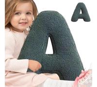 Cuscino con lettere inglesi, cuscino con lettere, Morbido cuscino iniziale in peluche, Cuscino decorativo con lettere inglesi, cuscino con lettere iniziali dalla A alla Z per soggiorno, divano