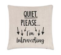 Cuscino Con Scritta Divertente Per Introversi, Per Favore, Silenzio