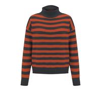 Cuscino con spilli per polso a mezza torta, arancione e bianco, lavorato a maglia, largo, da donna, asimmetrico, ponticello, Blu, M