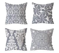 Cuscino copertura, 45 x 45 cm grigio coperture per arredamento design,Copertura del Fodere per ,Cuscini la Decorazione Domestica , Morbido Moderno Semplice ,dell'automobile del sofà 45x45cm,Set