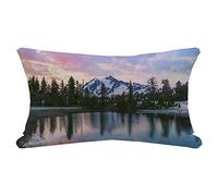 Cuscino Copricuscini Scene Mt Mount Shucksan Reflection Peak On Douglas Lake Color Nature Summer Water Parks Copriguanciali Elegante,Decorazione Federe per Camera 40X60Cm