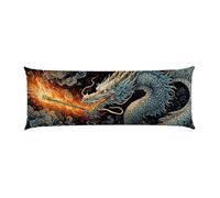 Cuscino Corpo Cuscino Gravidanza 120x50cm, Supporto Total Body Ergonomico, Copricuscini Allattamento e Maternità con Federa Velluto Lavabile, per Schiena, Pancia e Gamb, Regali Decorativi (drago) p420