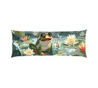 Cuscino Corpo Cuscino Gravidanza 40x150cm, Supporto Total Body Ergonomico, Copricuscini Allattamento e Maternità con Federa Velluto Lavabile, per Schiena, Pancia e Gamb, Regali Decor (Lilio Rana) f823