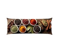 Cuscino Corpo Cuscino Gravidanza 40x150cm, Supporto Total Body Ergonomico, Copricuscini Allattamento e Maternità con Federa Velluto Lavabile, per Schiena, Pancia e Gamb, Regali Decor (Spezie) f-875