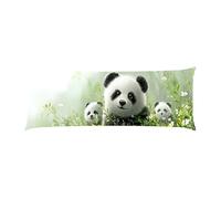 Cuscino Corpo Cuscino Gravidanza 50x150cm, Supporto Total Body Ergonomico, Copricuscini Allattamento e Maternità con Federa Velluto Lavabile, per Schiena, Pancia e Gamb, Decor (carino panda) f-524