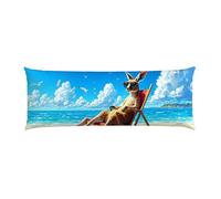 Cuscino Corpo Cuscino Gravidanza 90x30cm, Supporto Total Body Ergonomico, Copricuscini Allattamento e Maternità con Federa Velluto Lavabile, per Schiena, Pancia e Gamb, Regali Decorativi (canguro) p92