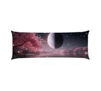 Cuscino Corpo Cuscino Gravidanza 90x30cm, Supporto Total Body Ergonomico, Copricuscini Allattamento e Maternità con Federa Velluto Lavabile, per Schiena, Pancia e Gamb, Decorativi (Lago Luna) p-268