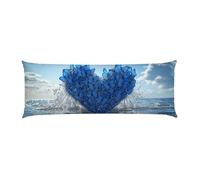 Cuscino Corpo Extra Lungo 150x50cm, spiaggia amore Cuscino per Dormire Laterale per Adulti, Supporto per Schiena e Gambe, Federa Velluto, Cuscini per il Corpo Uomo e Donna, Decor della casa o-581