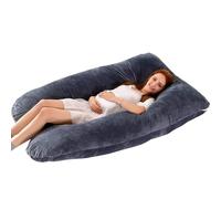 Cuscino corporeo Completo - Cuscino corporeo Auraform | Cuscino maternità a forma di U per dormiente laterale | Cuscino per dormire in gravidanza | Cuscino per gravidanza flessibile per allattamento