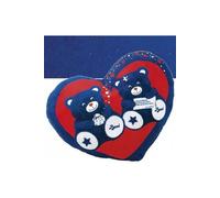 Cuscino Cuore Orsetti con Zip Baci Perugina Fondente Luisa Blu e Rosso Peluche da 75 g