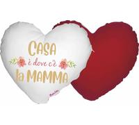 cuscino cuore con scritta casa e dove c'e la mamma regalo festa compleanno