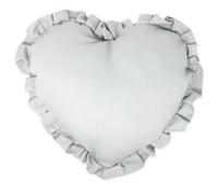 Cuscino Cuore con volant Grigio fatto a mano Cotone già imbottito Arredo Declea