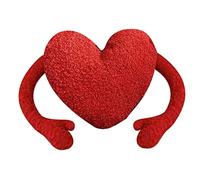 Cuscino Cuore Rosso, Dammi un Cuscino per le Braccia Abbraccio Cuscini in Peluche a Forma di Cartone Animato con Braccia Lunghe Per la Decorazione della Camera da Letto(Simmetrico su entrambi i lati)